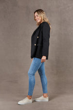 Nama Linen Blazer- Black LAST ONE SZ XL