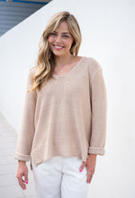 Cable Knit 100% Cotton Knit - Natural