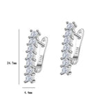 Diamante Bar Earrings- SS925 Silver