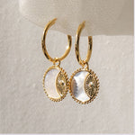 Huggie Hoop Earrings- SS925 Gold Moon Sun