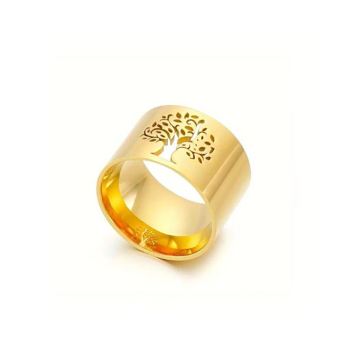 Band Tree of Life Ring - Gold