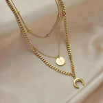 Triple Layer Necklace - Gold