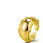 Band Curved Ring - Gold